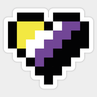 Nonbinary heart Sticker